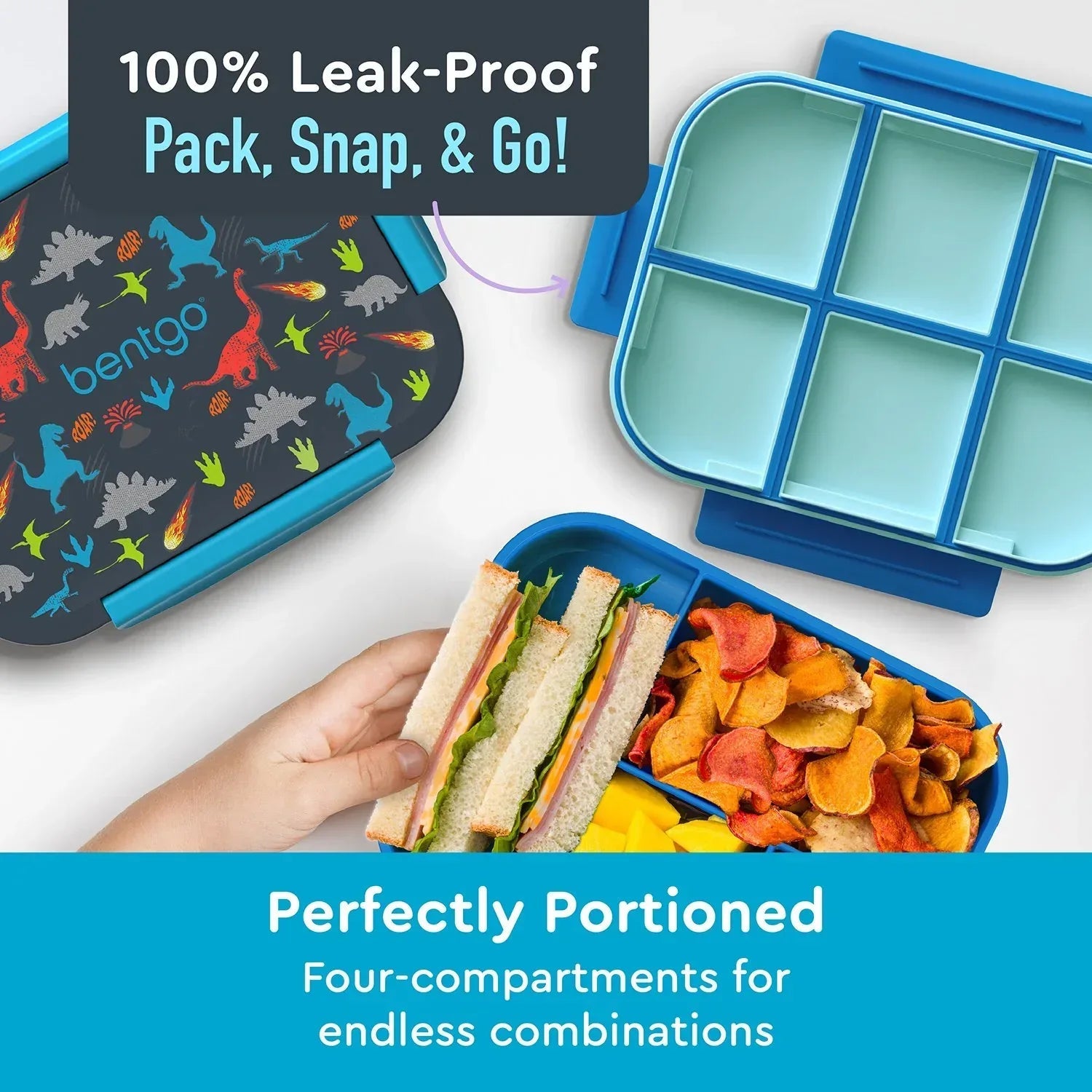 Bentgo Kids 2-Pack Snap & Go Leak-Proof Lunch Box