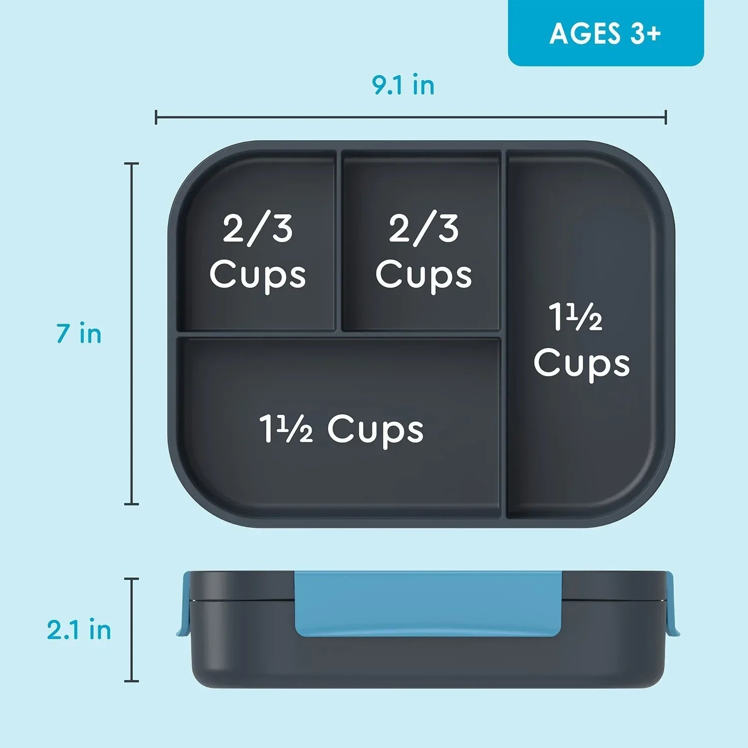 Bentgo Kids 2-Pack Snap & Go Leak-Proof Lunch Box