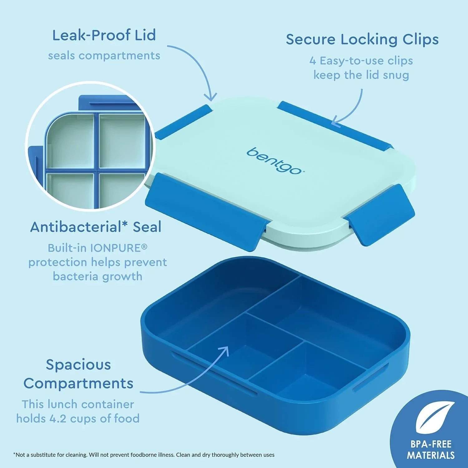 Bentgo Kids 2-Pack Snap & Go Leak-Proof Lunch Box