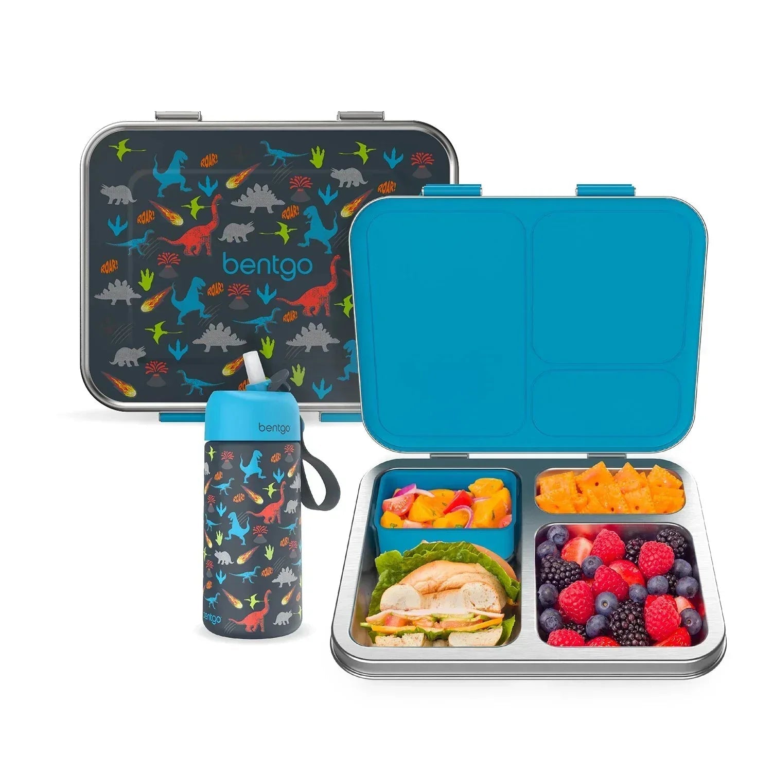 Bentgo Kids 2-Pack Stainless Steel Lunch Box & Water Bottle Set