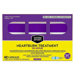Berkley Jensen Esomeprazole Magnesium 20 mg Delayed Release Capsules, 42 Count