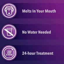 Orally disintegrating tablet benefits: melts in mouth, no water needed, 24-hour care