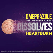 Omeprazole orally disintegrating tablets dissolve to treat heartburn, 20 mg