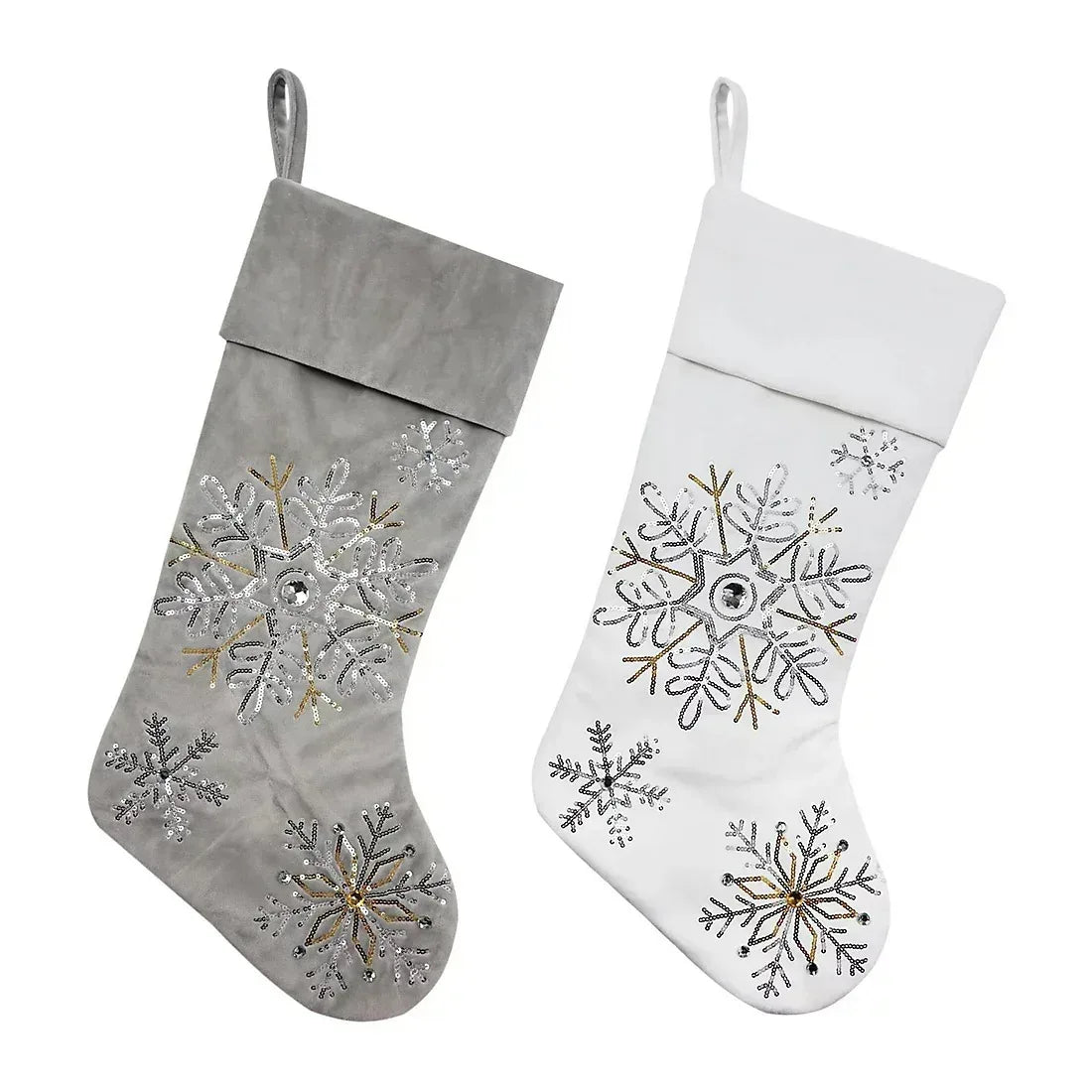 Berkley Jensen 2 pk. Christmas Stocking, Snowflakes