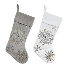 Berkley Jensen 2 pk. Christmas Stocking, Snowflakes