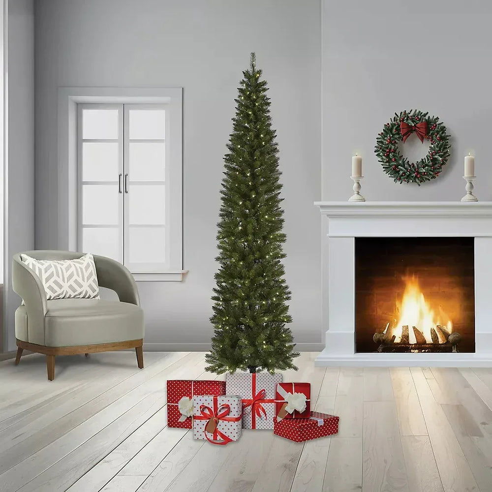 Berkley Jensen LED 7' Fairbanks Pencil Slim Christmas Tree - USA MEGA SHOP