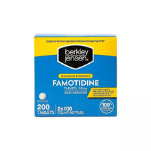 Berkley Jensen maximum strength famotidine tablets box, 200 count