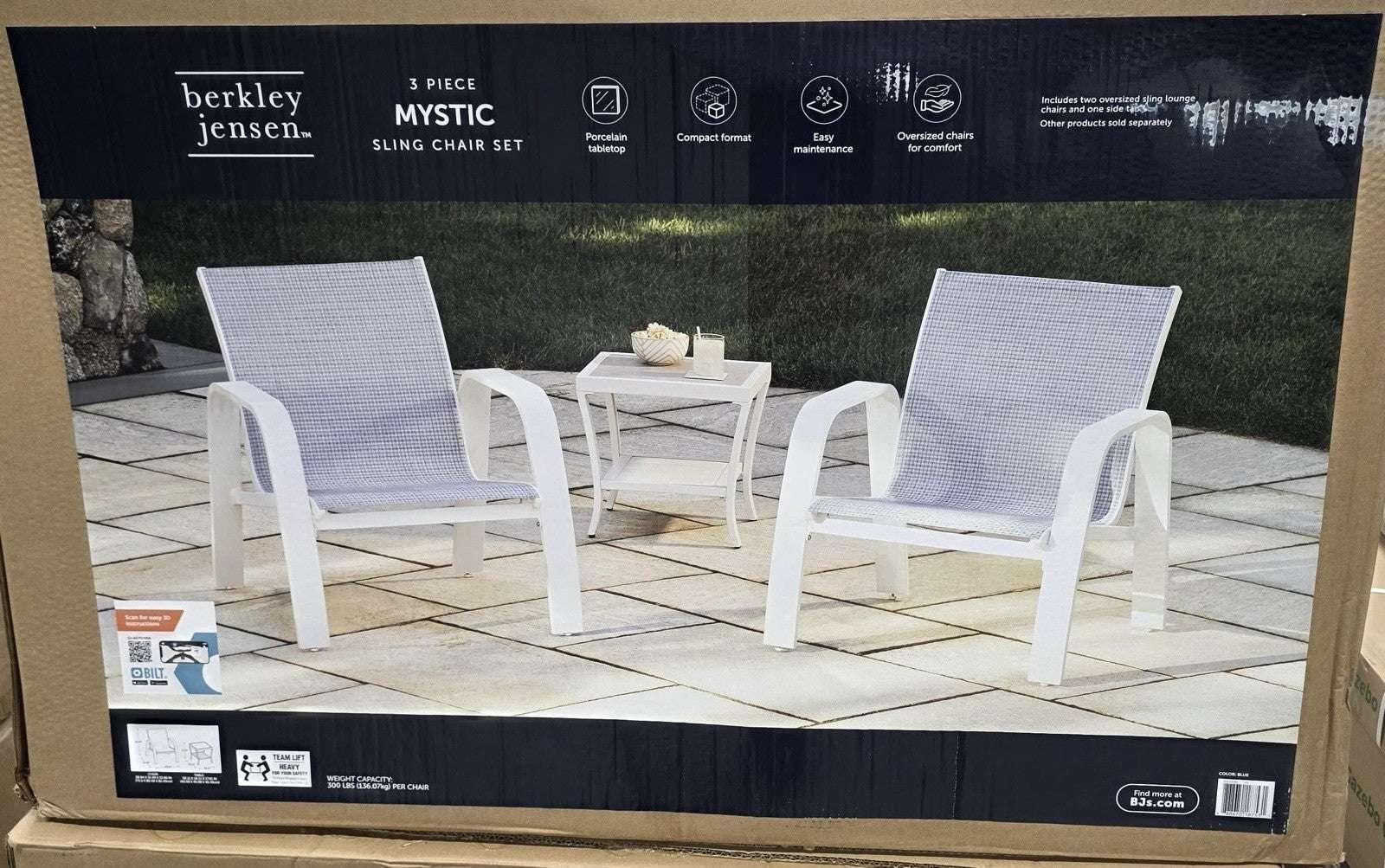 Berkley Jensen Mystic 3-Pc. Outdoor Sling Deep Seating Set
