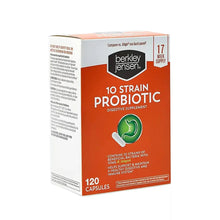 Berkley jensen 10 strain probiotic box, digestive supplement, 120 capsules