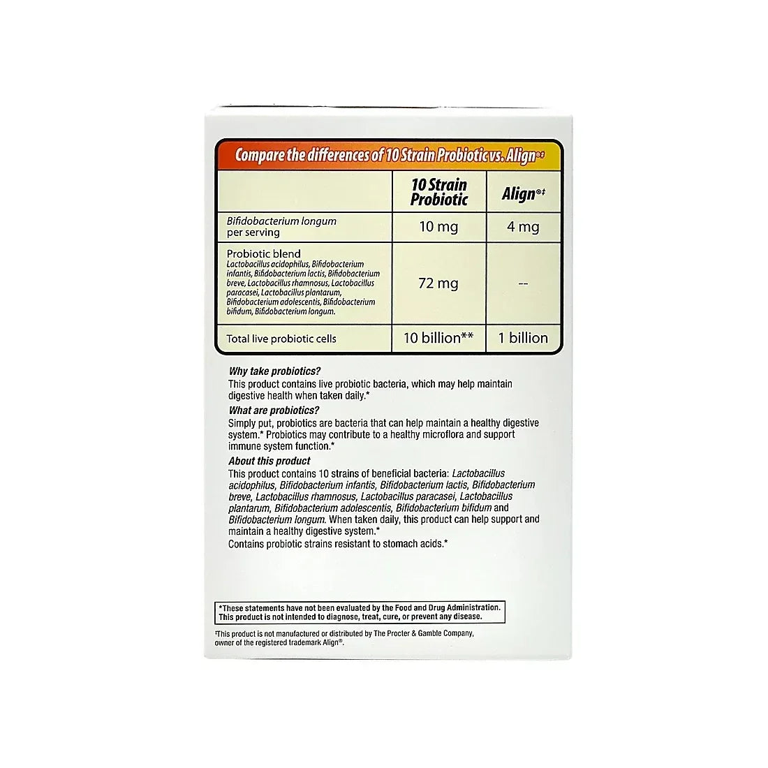 Berkley Jensen Natural 10-Strain Probiotic Dietary Supplement, 120 Capsules