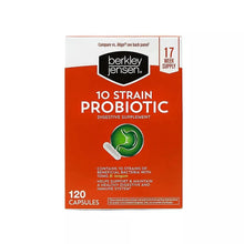 10 Strain probiotic dietary supplement box, berkley jensen, 120 capsules