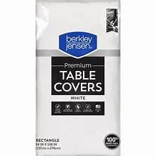 Berkley Jensen white rectangle table covers pack