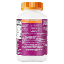 Psyllium fiber capsules bottle side text panel with Supplement Facts and directions