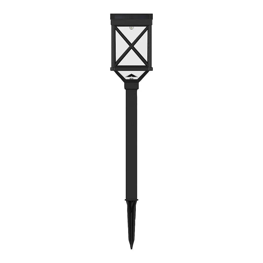 Berkley Jensen Set of 4 Solar LED Pathway Lights, 18 Lumens, Graphite Black Finish