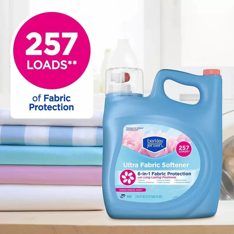 Berkley Jensen Ultra Liquid Fabric Softener - Spring Breeze, 257 loads/175 fl. oz. - USA MEGA SHOP
