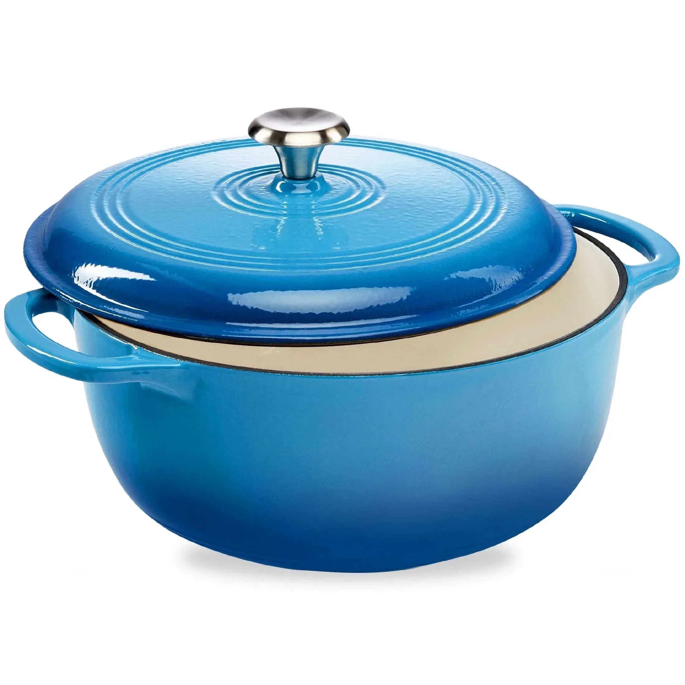 Best Choice Products 6 Quart Enamel Cast-Iron Dutch Oven, Heavy-Duty Cookware w/ Dual Handles, Lid - Black Licorice