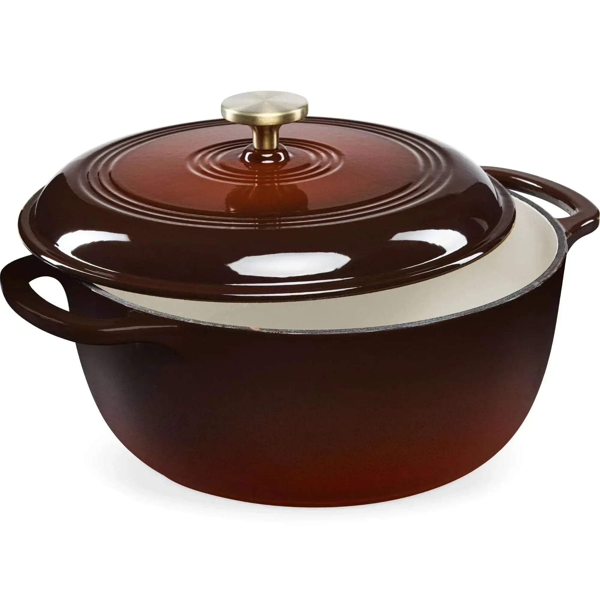 Best Choice Products 6 Quart Enamel Cast-Iron Dutch Oven, Heavy-Duty Cookware w/ Dual Handles, Lid - Black Licorice