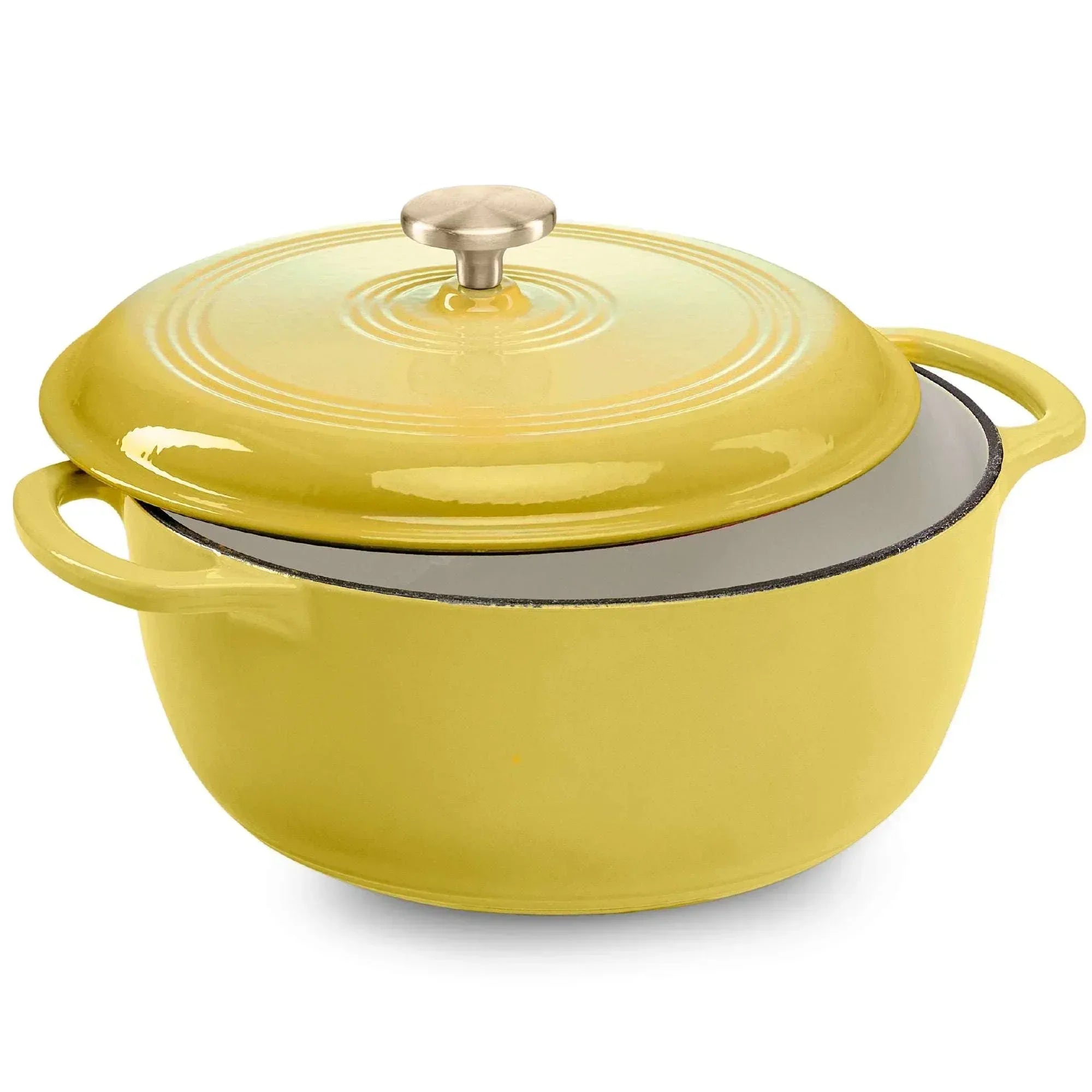 Best Choice Products 6 Quart Enamel Cast-Iron Dutch Oven, Heavy-Duty Cookware w/ Dual Handles, Lid - Black Licorice