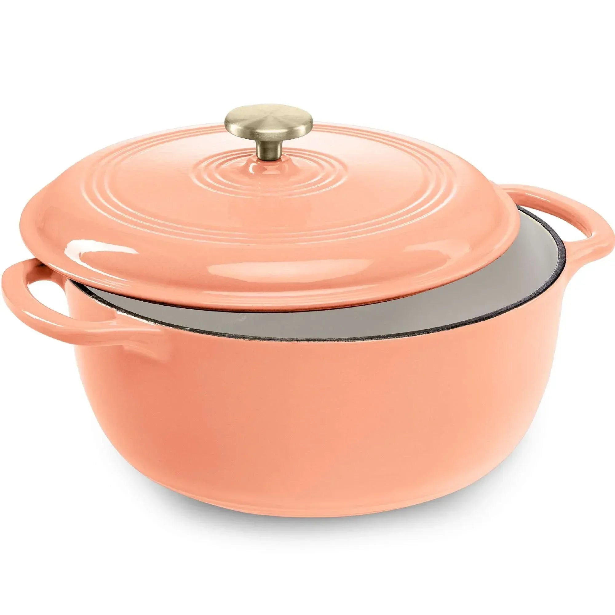Best Choice Products 6 Quart Enamel Cast-Iron Dutch Oven, Heavy-Duty Cookware w/ Dual Handles, Lid - Black Licorice