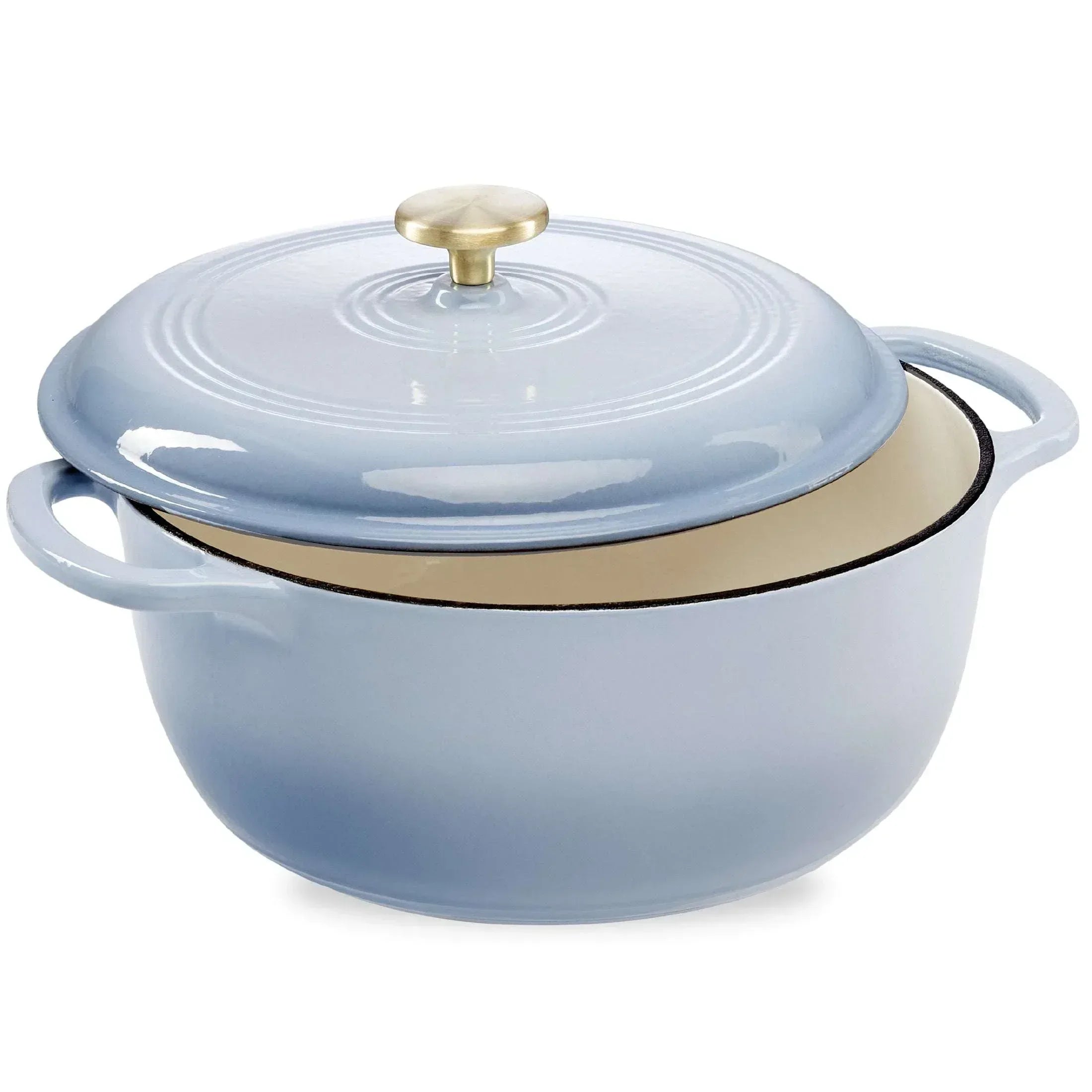 Best Choice Products 6 Quart Enamel Cast-Iron Dutch Oven, Heavy-Duty Cookware w/ Dual Handles, Lid - Black Licorice