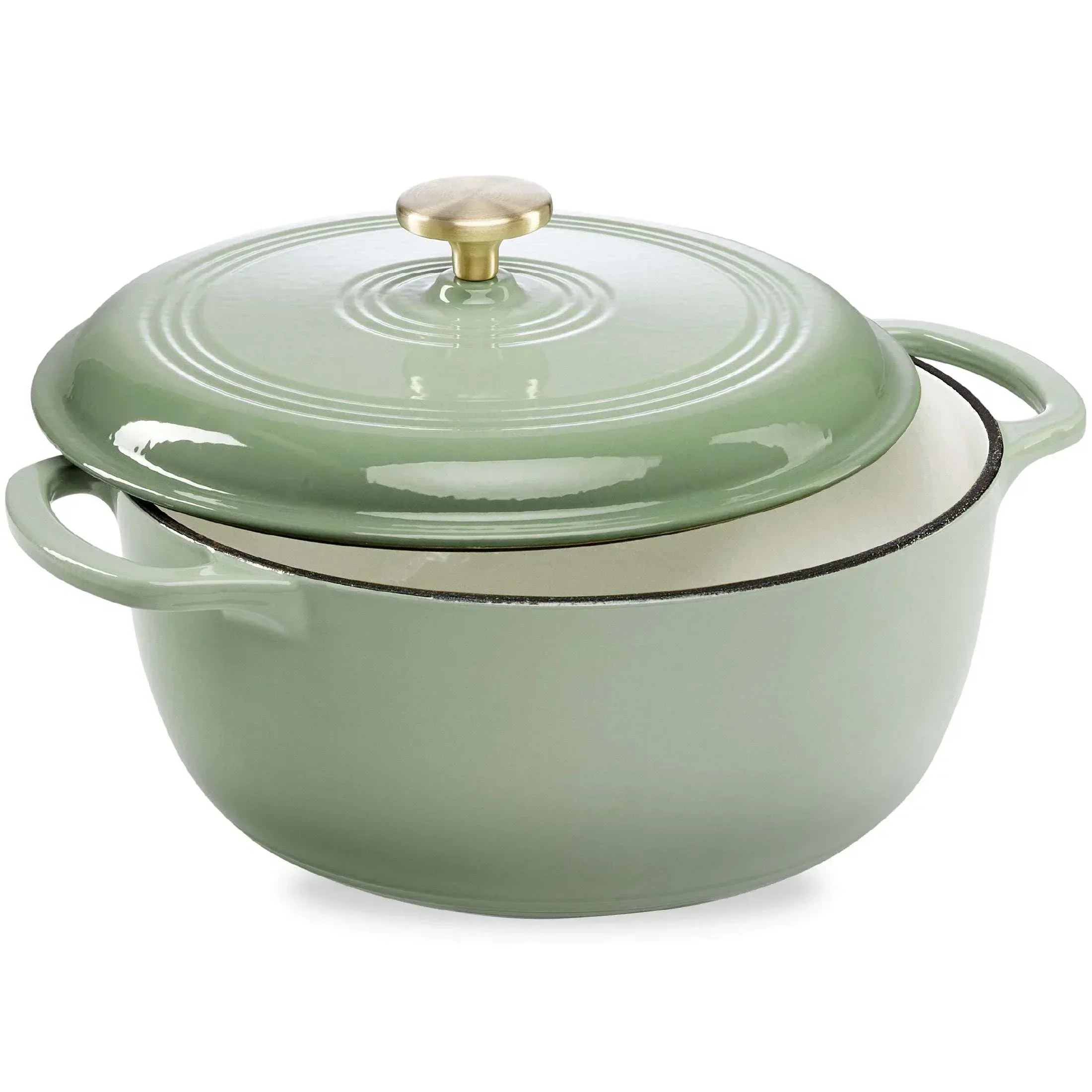 Best Choice Products 6 Quart Enamel Cast-Iron Dutch Oven, Heavy-Duty Cookware w/ Dual Handles, Lid - Black Licorice
