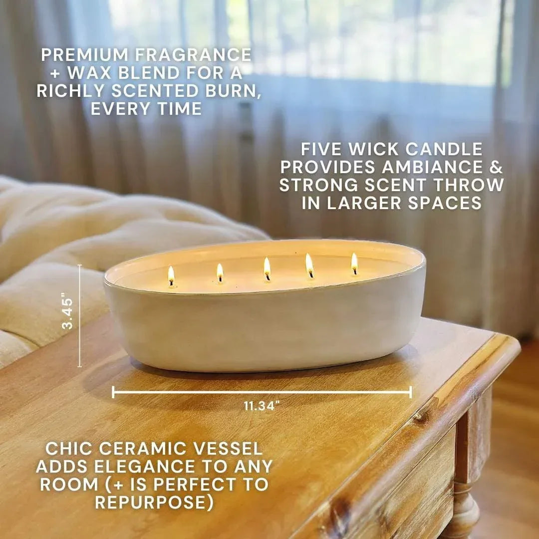 Better Homes and Gardens 5-Wick 40.5 oz Ceramic Candle