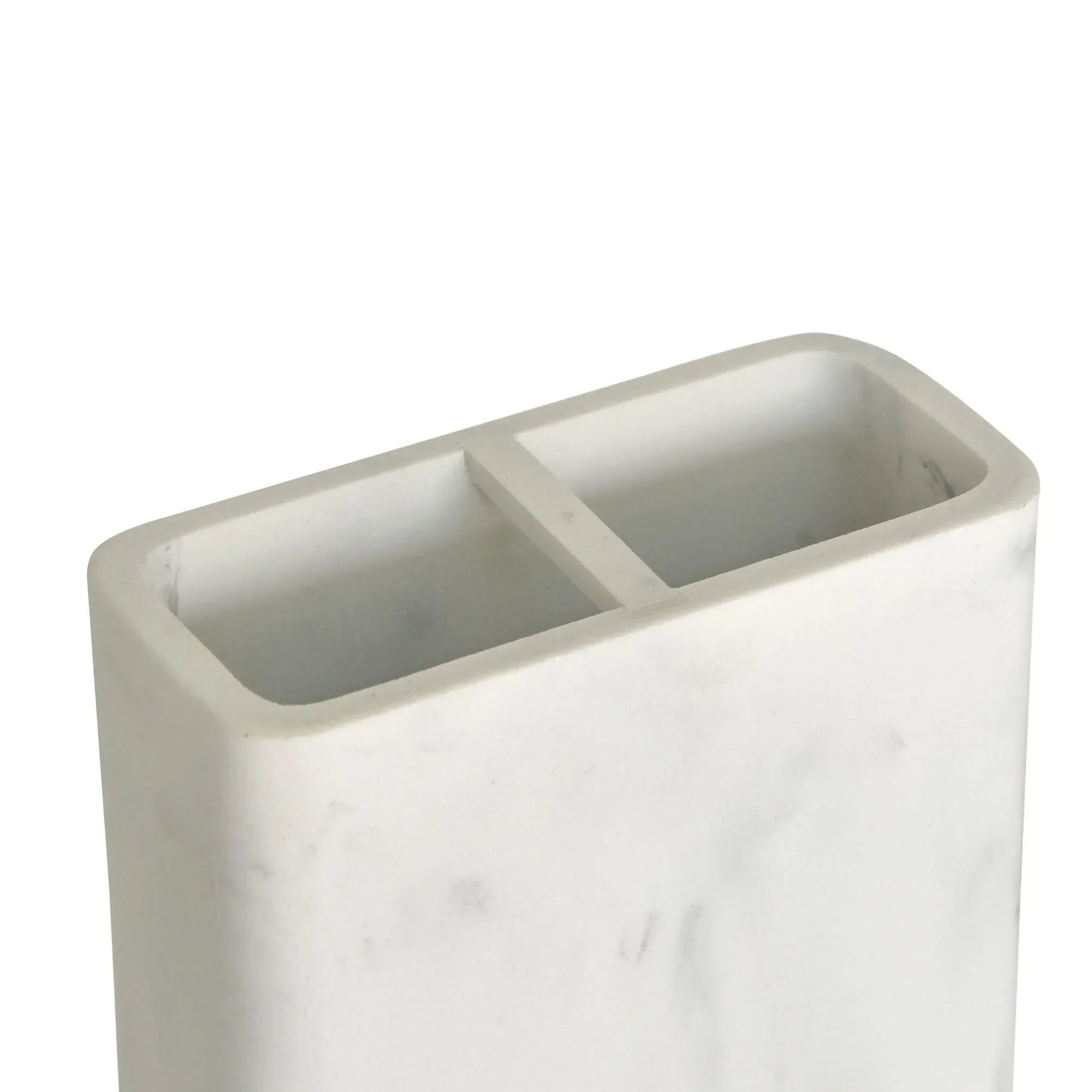 Better Homes & Gardens Faux Marble Toothbrush Holder, White