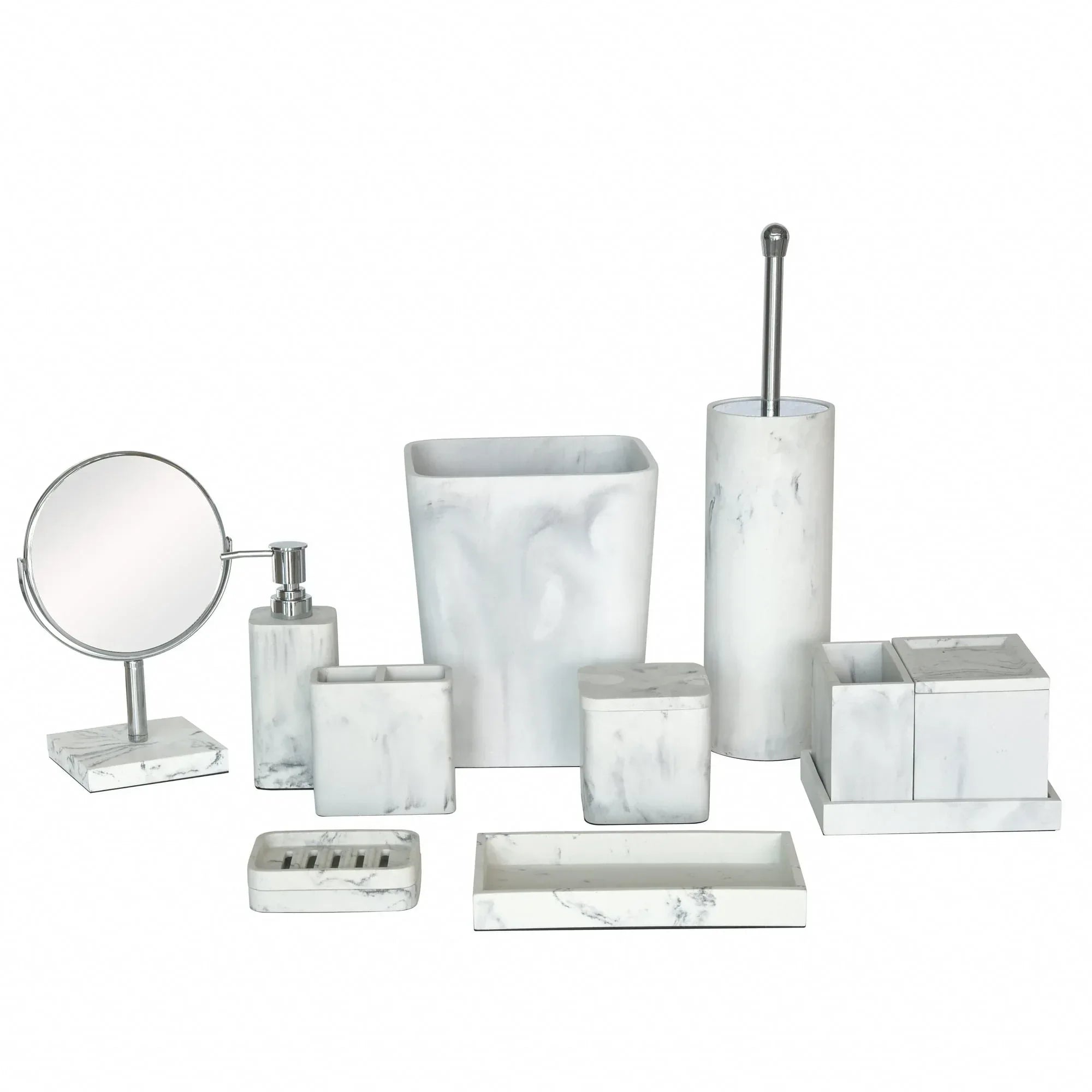 Better Homes & Gardens Faux Marble Toothbrush Holder, White