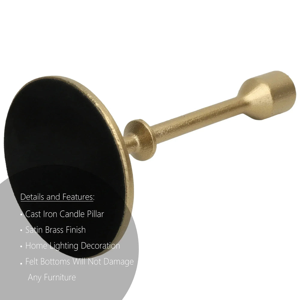Better Homes & Gardens Gold Cast Iron Taper Candle Holder - USA MEGA SHOP