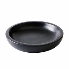 Large low serving bowl, dark finish