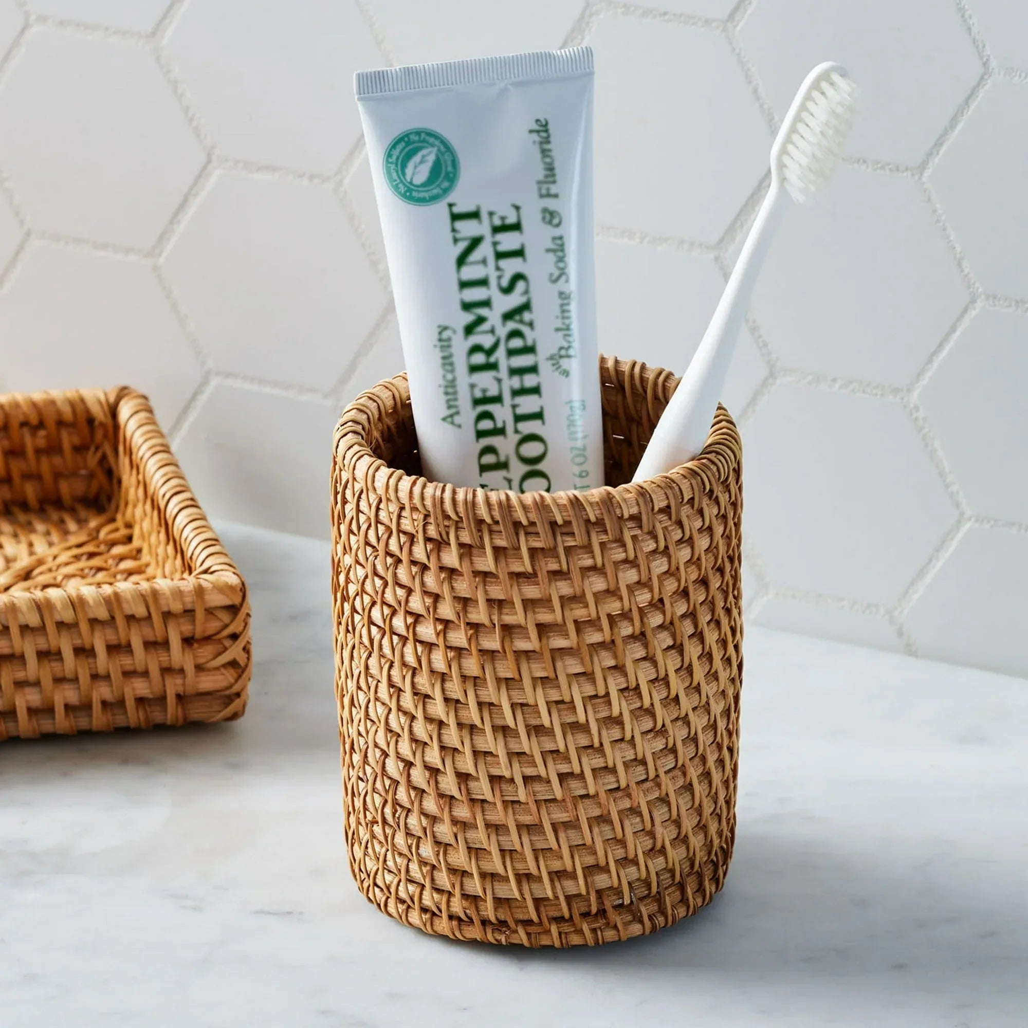 Better Homes & Gardens Natural Rattan Toothbrush Holder