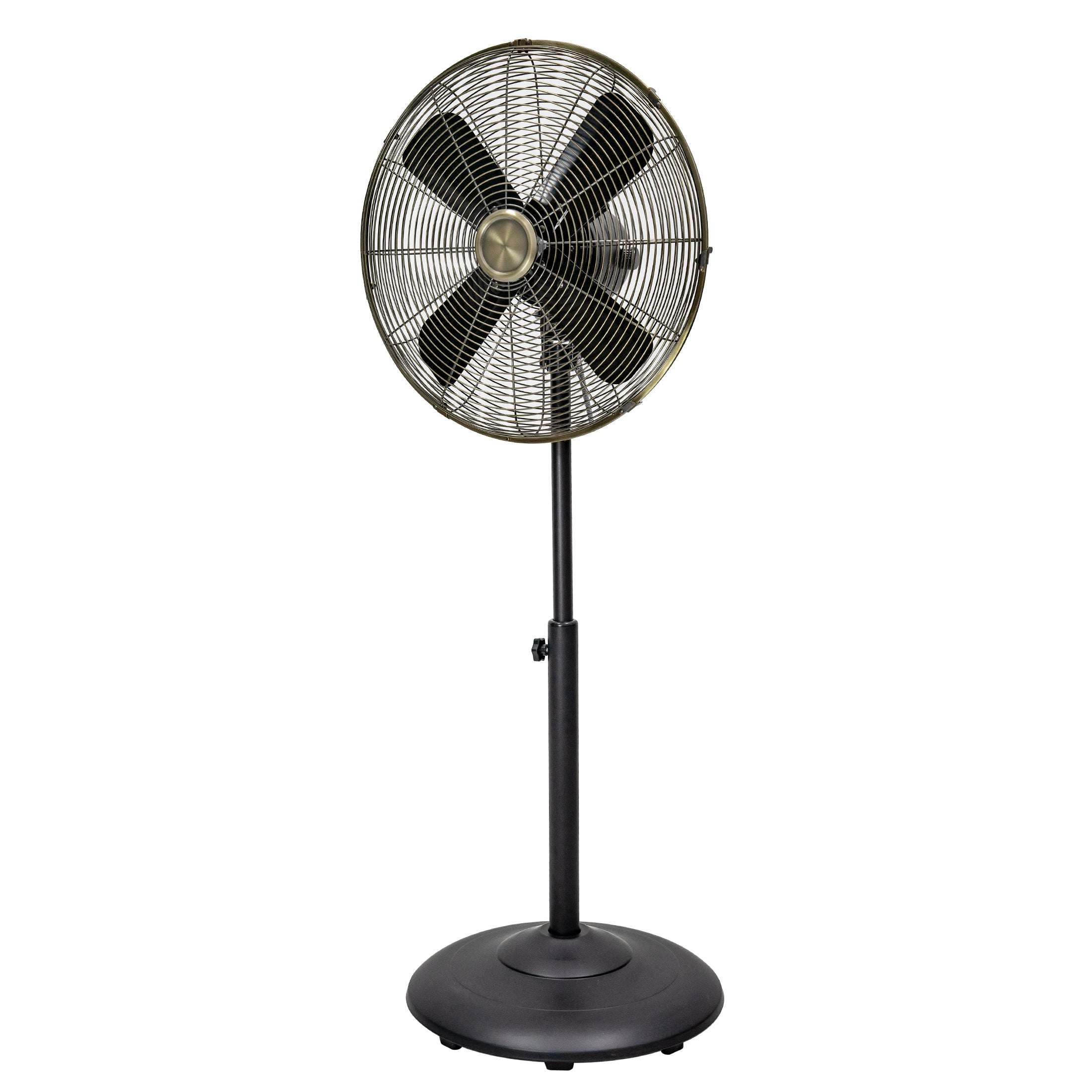 Better Homes & Gardens New 3 Speed 16 inch Vintage Metal Stand Fan in Black