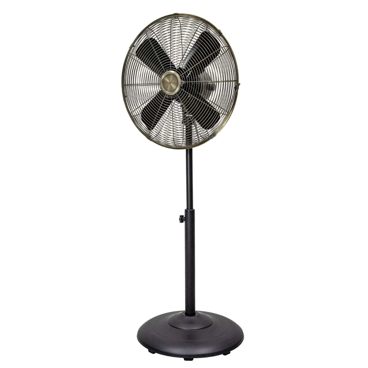 Better Homes & Gardens New 3 Speed 16 inch Vintage Metal Stand Fan in Black