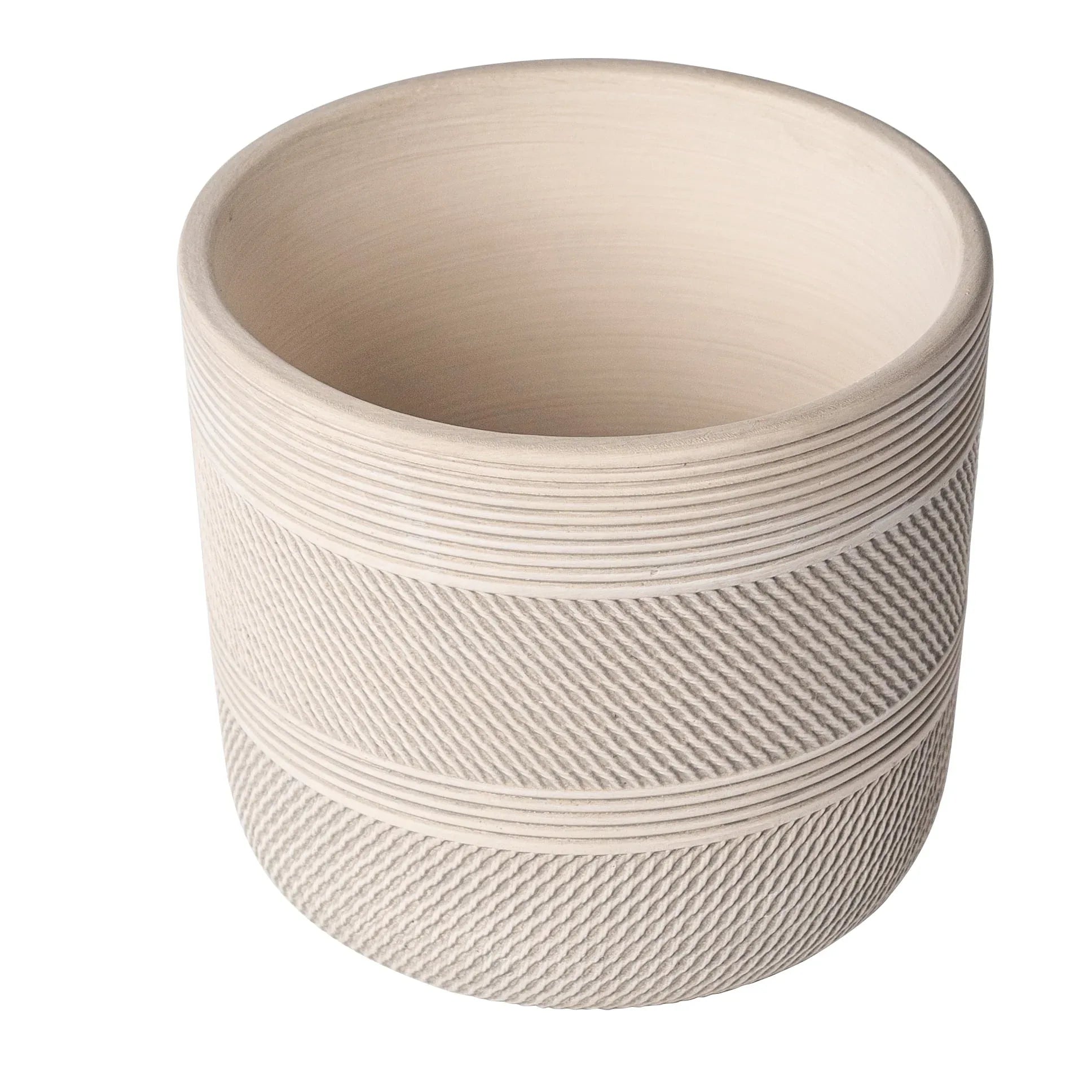 Better Homes & Gardens 8" x 8" x 7.2" Round White Ceramic Tye Plant Planter