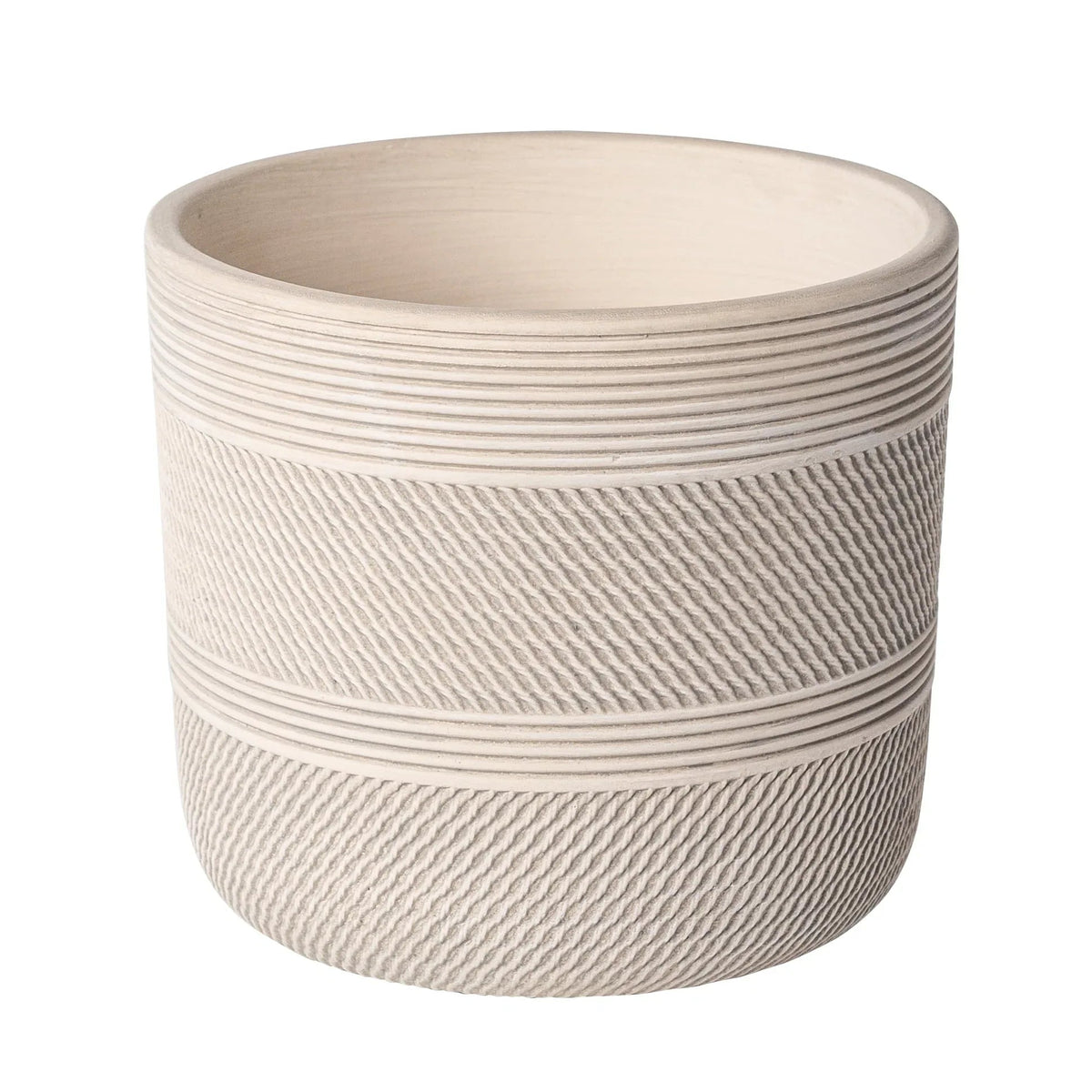 Better Homes & Gardens 8" x 8" x 7.2" Round White Ceramic Tye Plant Planter