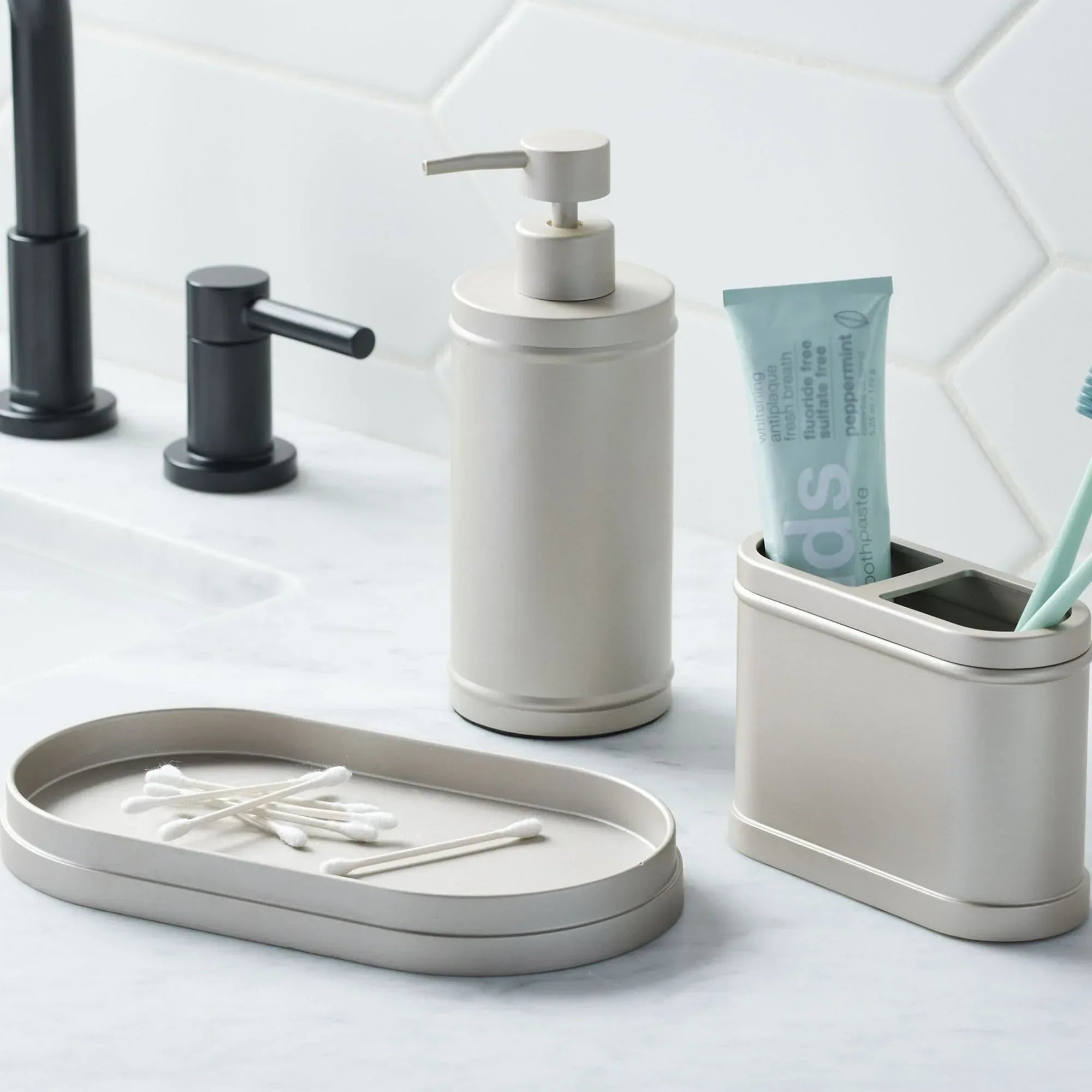 Better Homes & Gardens Satin Nickel Metal Toothbrush Holder