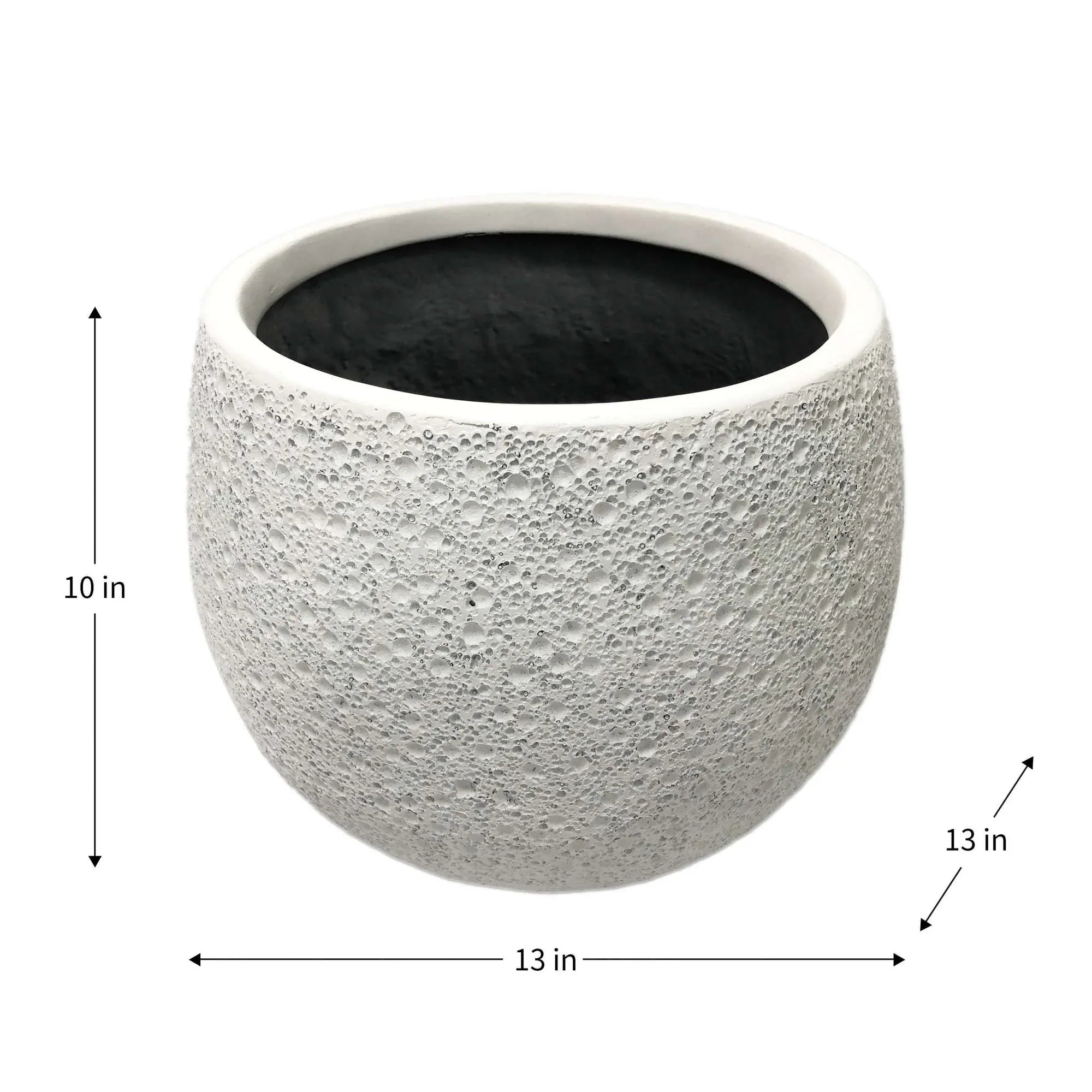 Better Homes and Gardens 13 inch Resin Moon Planter Luna Planter - Durable Weather-Resistant Pot