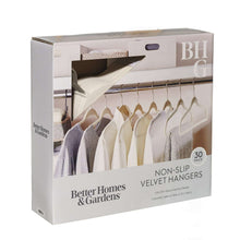 Retail box for non-slip velvet adult clothing hangers, beige, 30-pack