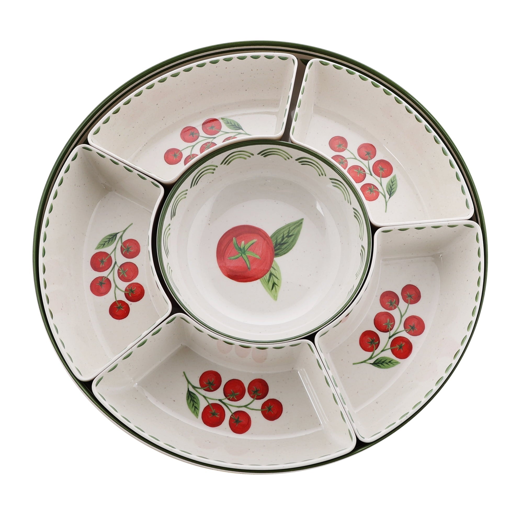 Better Homes and Gardens Floral Bamboo Melamine Chip and Dip Tray