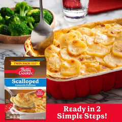 Betty Crocker Scalloped Casserole Potatoes, Made with Real Cheese, Twin Pack, 8 oz Box - USA MEGA SHOP
