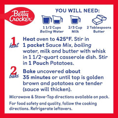 Betty Crocker Scalloped Casserole Potatoes, Made with Real Cheese, Twin Pack, 8 oz Box - USA MEGA SHOP