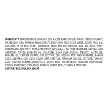 Cloverhill Big Texas cinnamon roll ingredients list panel