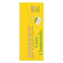 Chamomile herbal tea box side with 100 count label