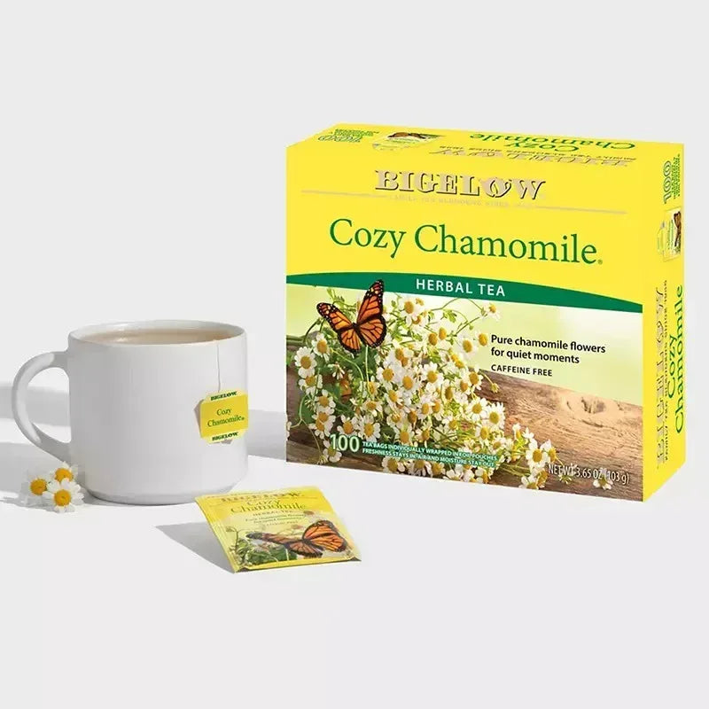 Bigelow Cozy Chamomile, Caffeine Free Herbal Tea, Tea Bags, 100 ct.