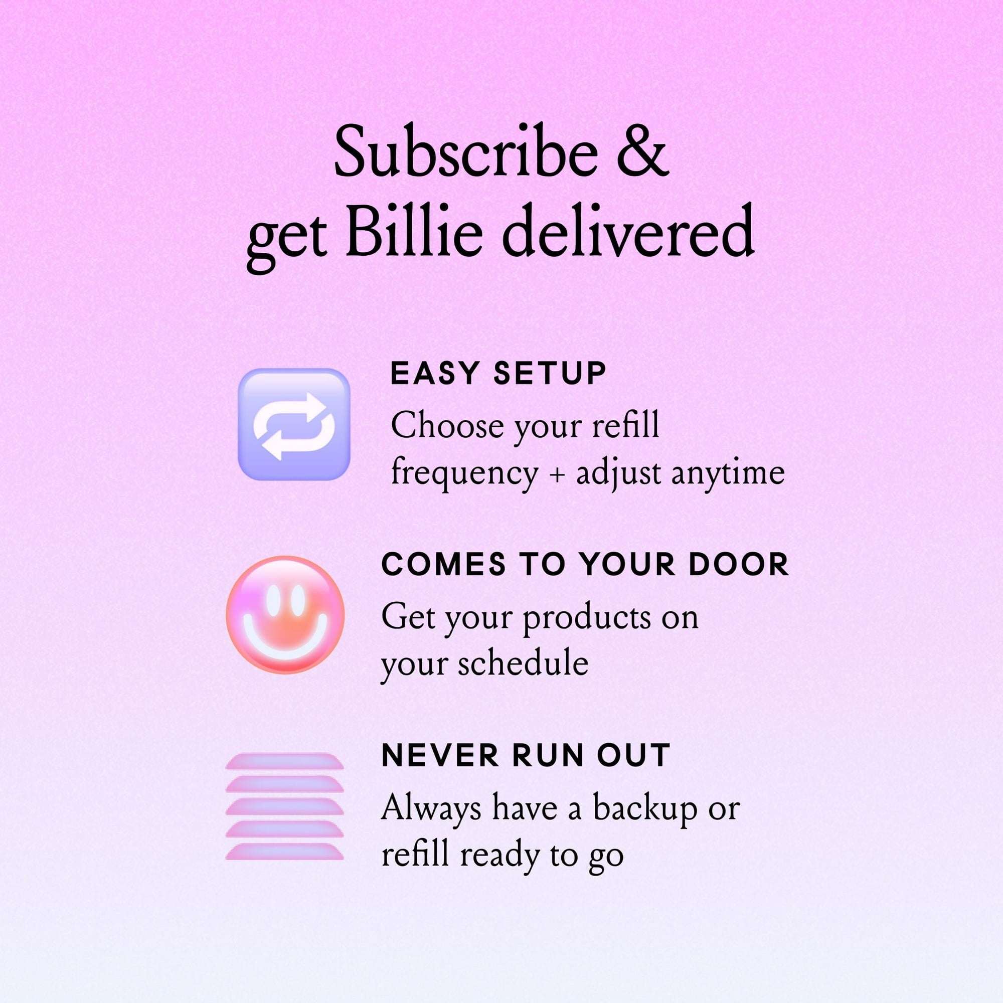 Kit de afeitado Billie para mujer, 1 mango + 2 recambios de 5 hojas + soporte magnético, color Malibu