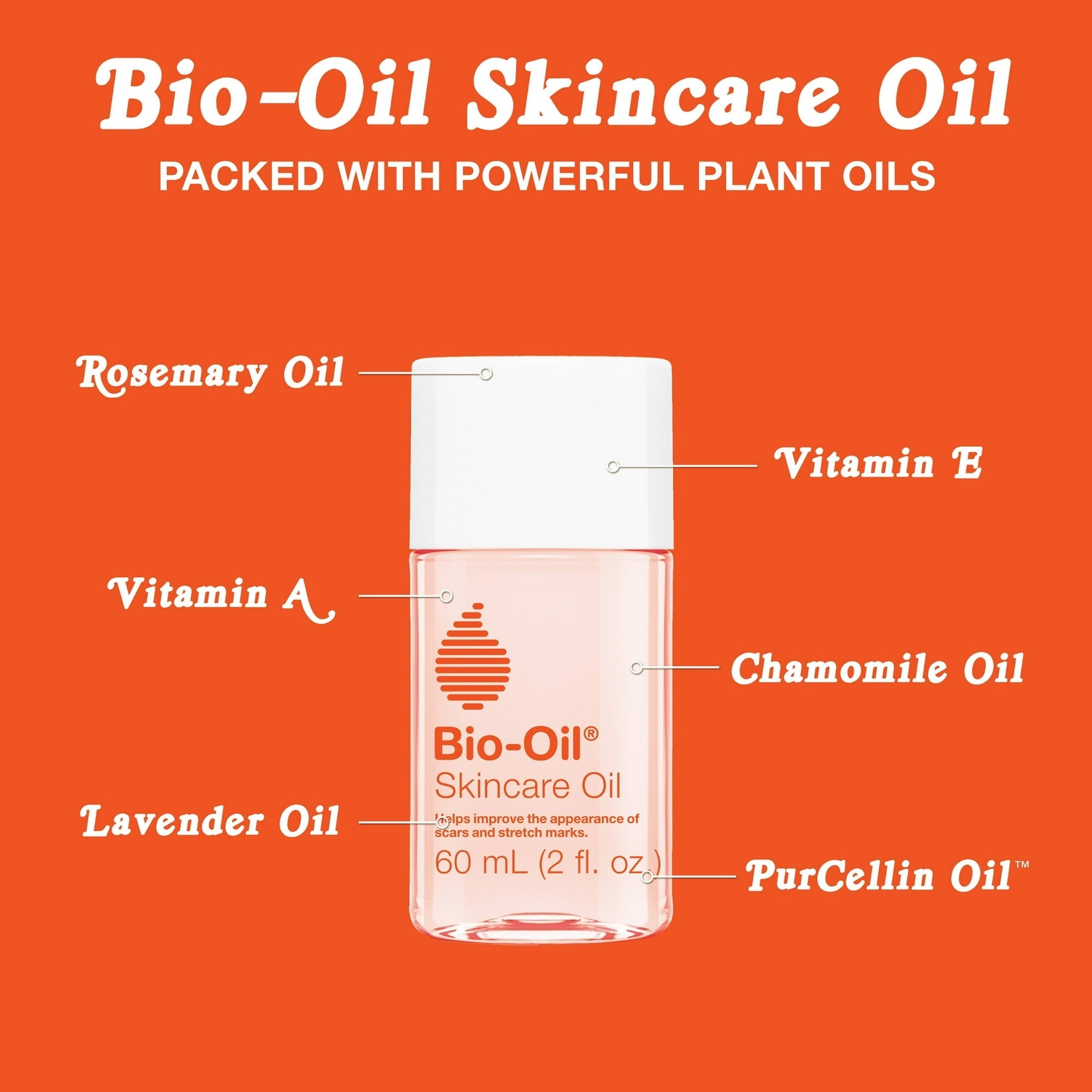 Bio-Oil Skincare Body Oil for Scars and Stretch Marks, Serum Hydrates Skin, 2 fl oz