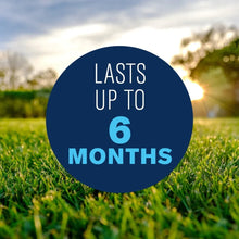 Lasts up to 6 months circular lawn care badge