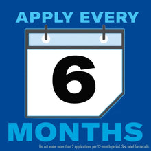 Apply every 6 months calendar graphic panel