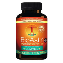BioAstin astaxanthin gummies bottle with black cap, front label