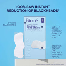 Biore pore strips package with diagram-style callouts and white strip